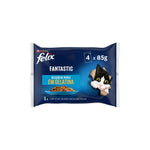 Purina Felix Fantastic Gato Seleção Peixes em Gelatina 4x85g