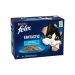 Purina Felix Fantastic Seleção Peixes em Gelatina 12x85g
