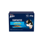 Purina Felix Fantastic Seleção Peixes em Gelatina 12x85g
