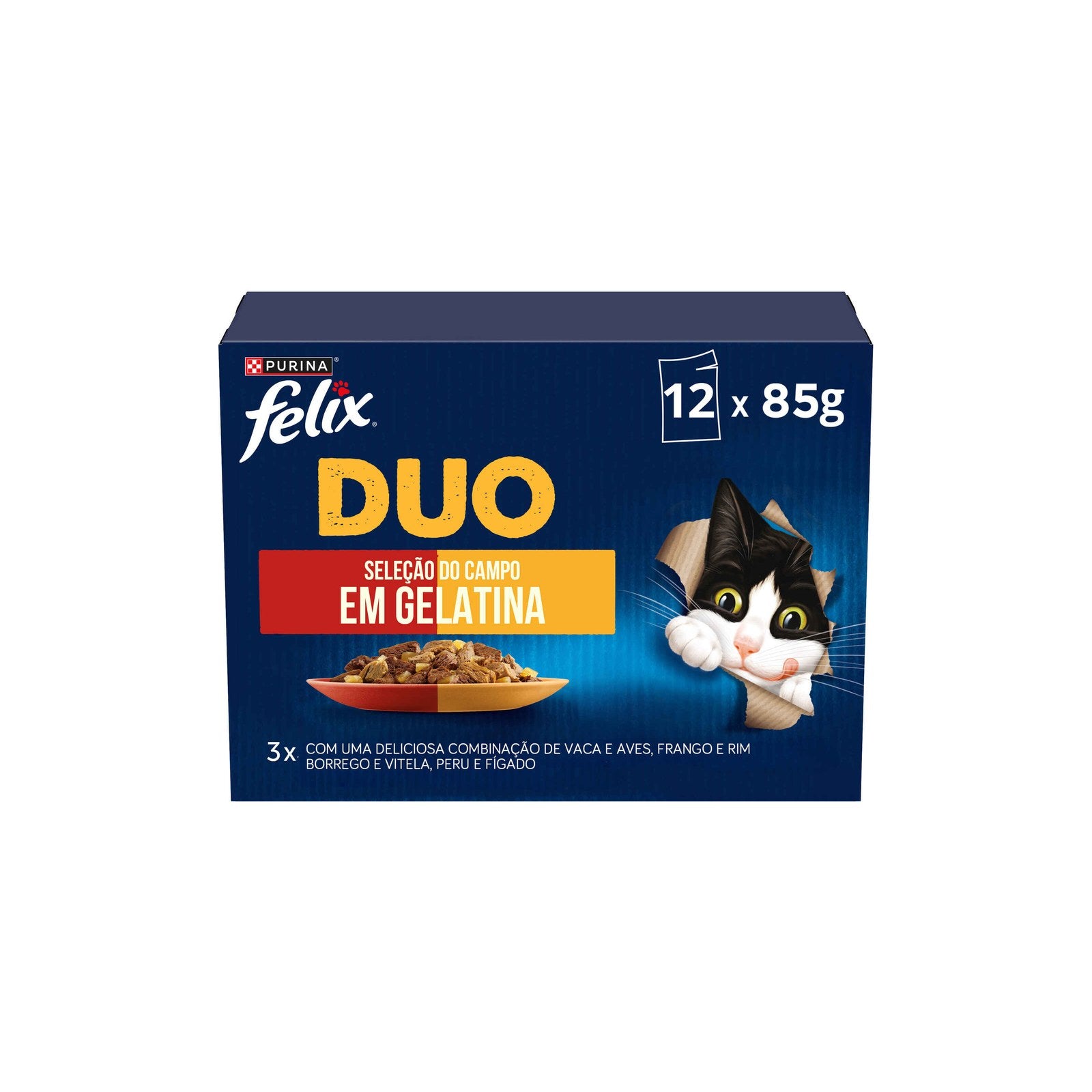 Purina Felix Fantastic Duo Saborosa Seleção Gato 12x85 g