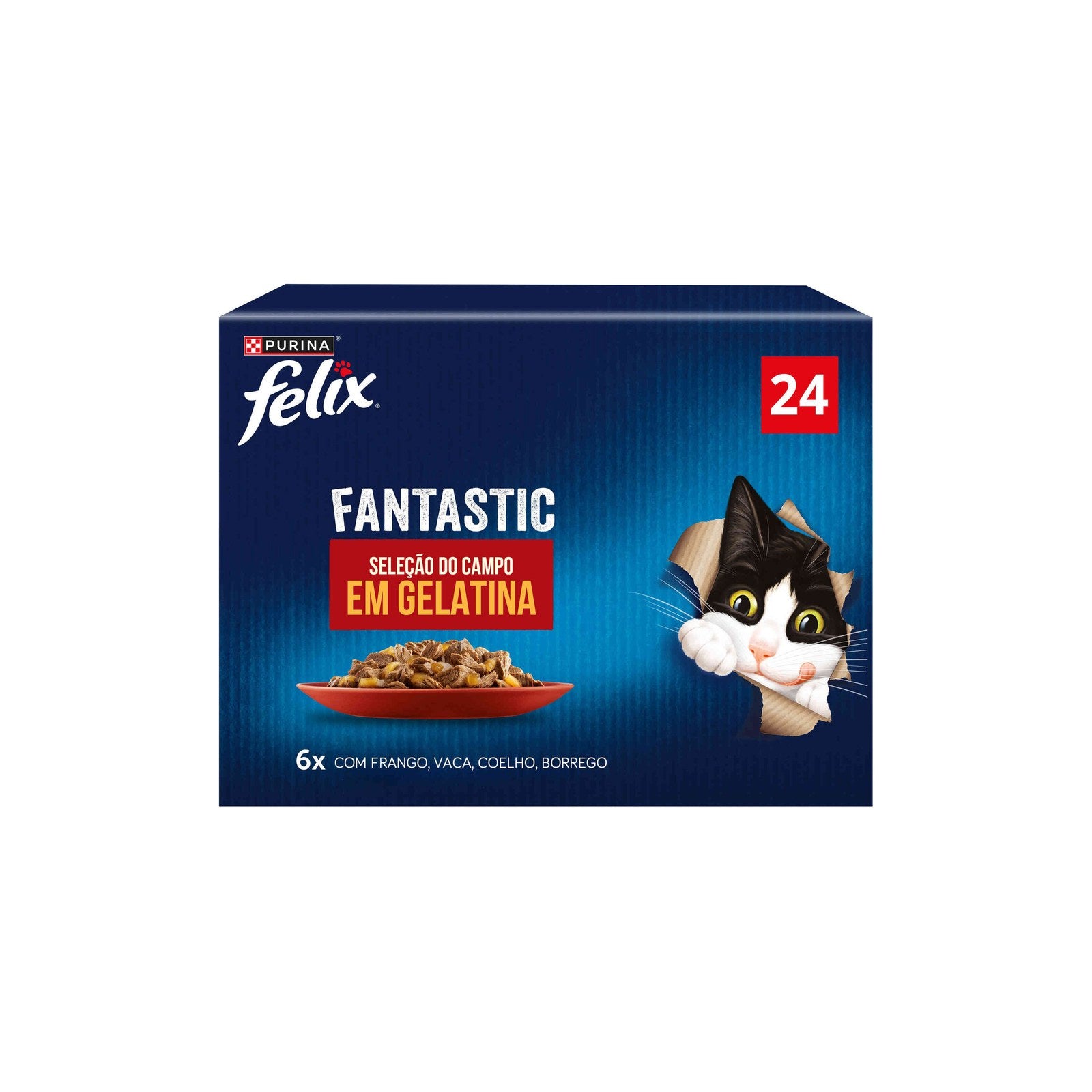 Purina Felix Fantastic Seleção do Campo em Gelatina 24x85g