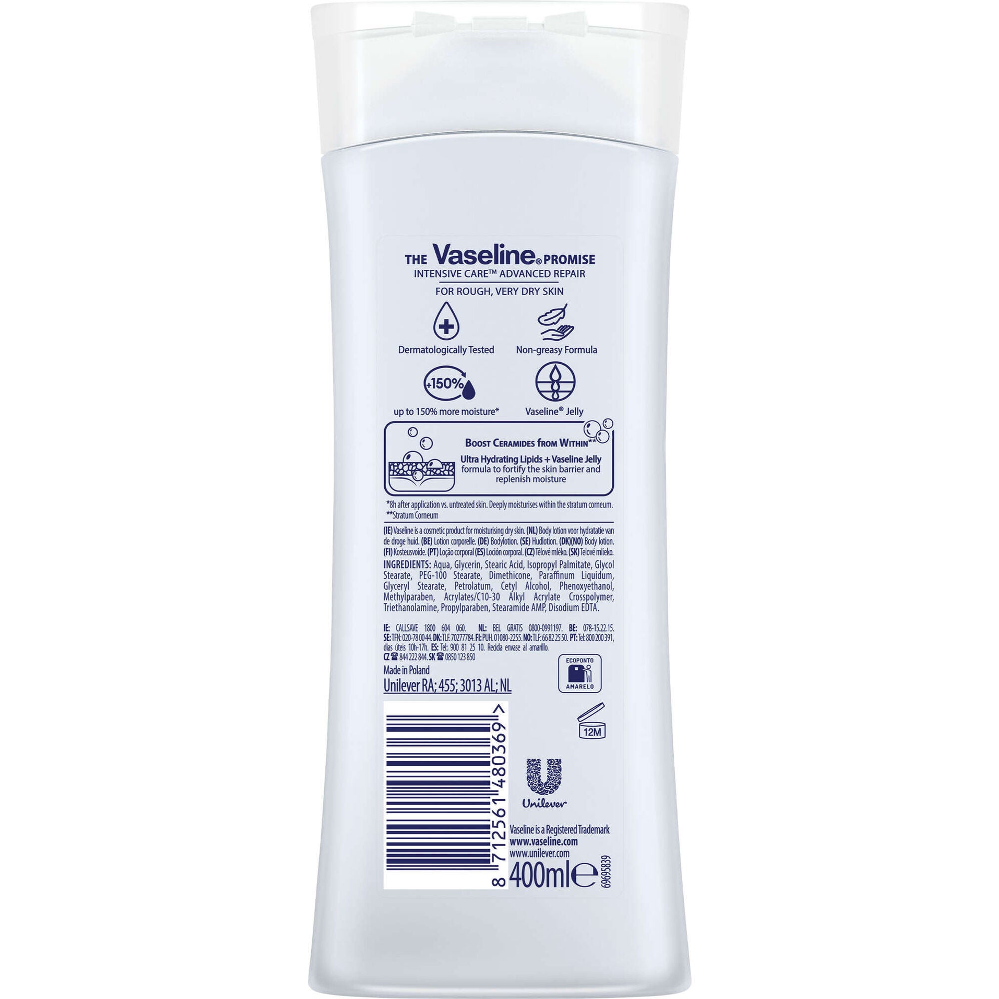 Loção Corporal Vaseline Advanced Repair 400 ml