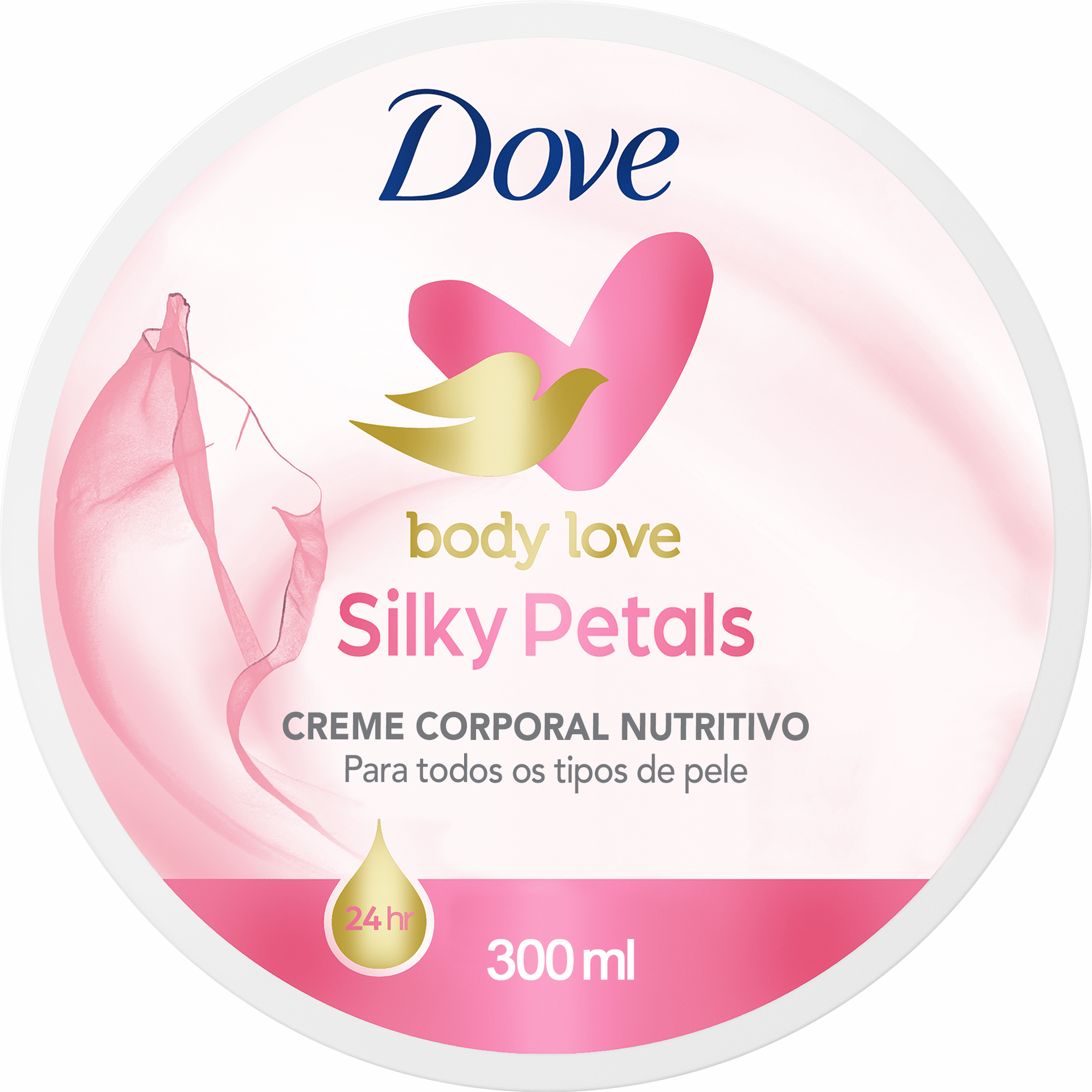 Creme Corporal Nutritivo Dove Silky Petals 304 g 300 ml