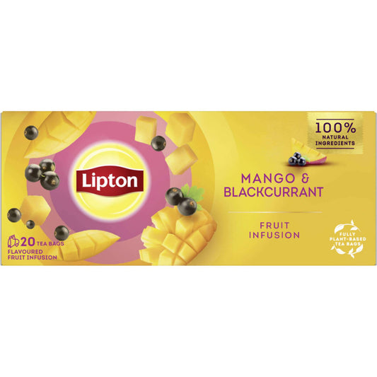 Infusão Lipton Manga e Groselha Preta 34 g 20 un