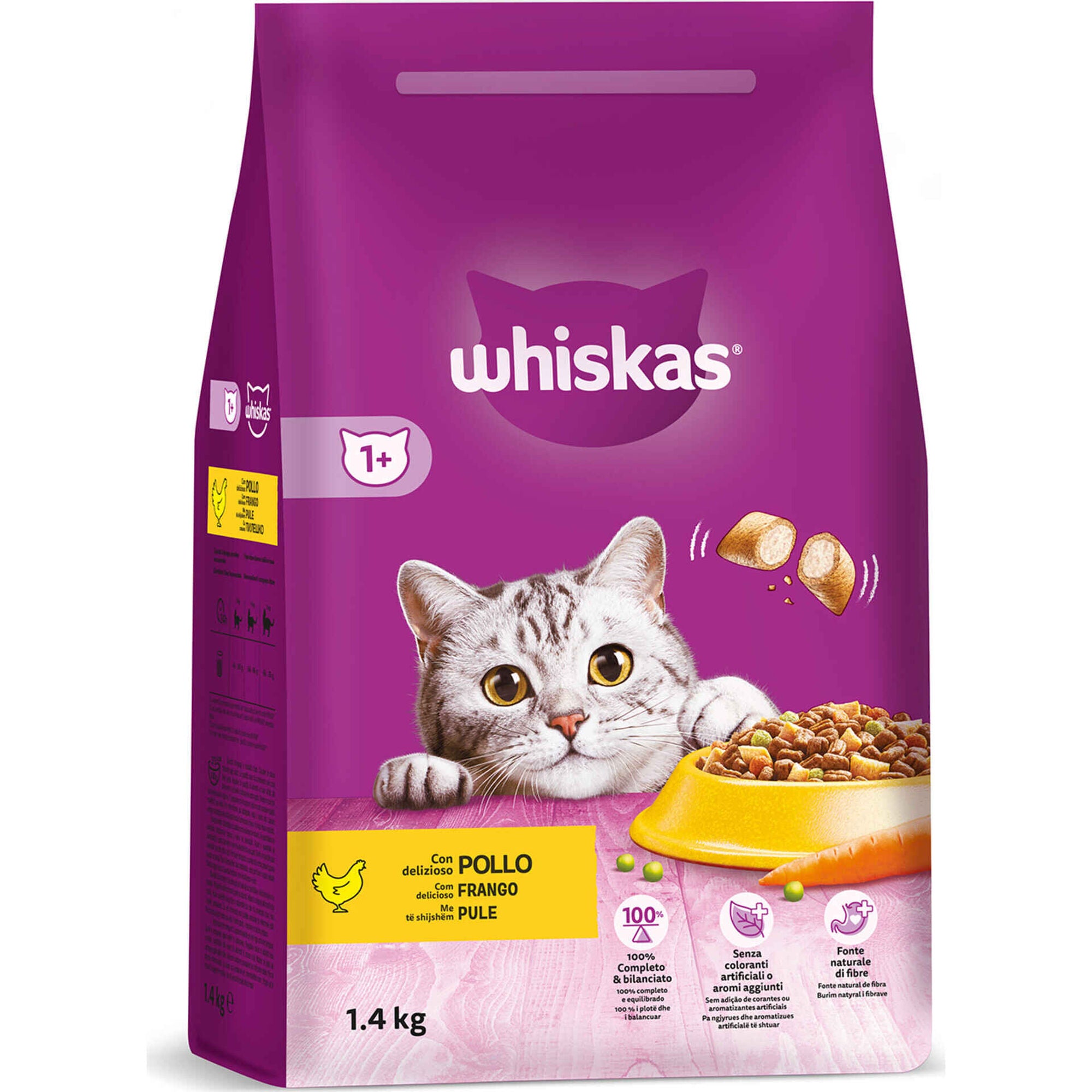 Ração Seca Whiskas para Gato Adulto com Frango