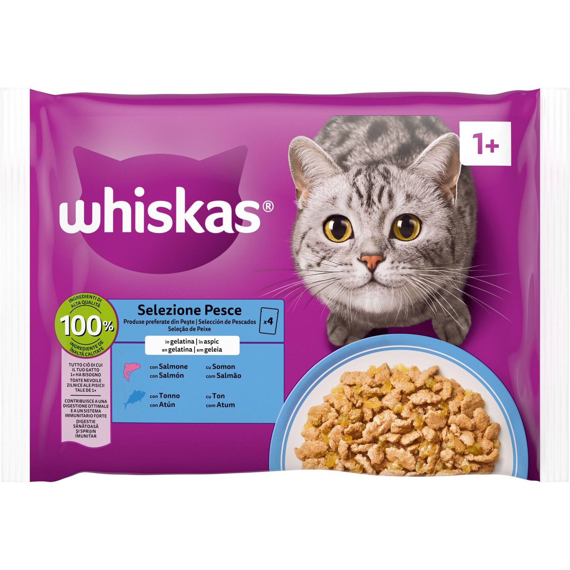 Alimento Húmido Whiskas para Gato Adulto de Peixe