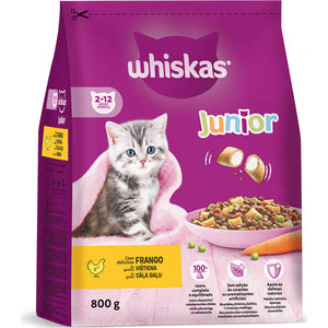 Ração Seca Whiskas Júnior de Frango para Gatinhos