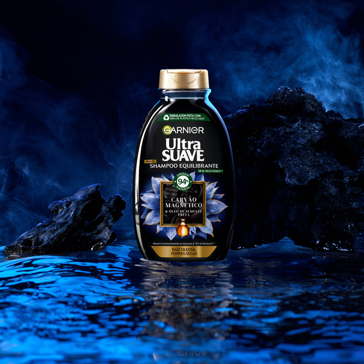 Garnier Ultra Suave Champô Carvão Magnético 400 ml