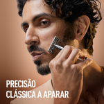 King C Gillette Máquina de Barbear Lâmina Dupla + 5 Recargas