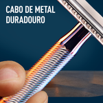 King C Gillette Máquina de Barbear Lâmina Dupla + 5 Recargas
