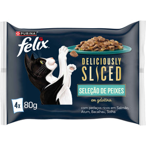 Comida Húmida para Gato Purina Felix Deliciously Sliced 4x80 g