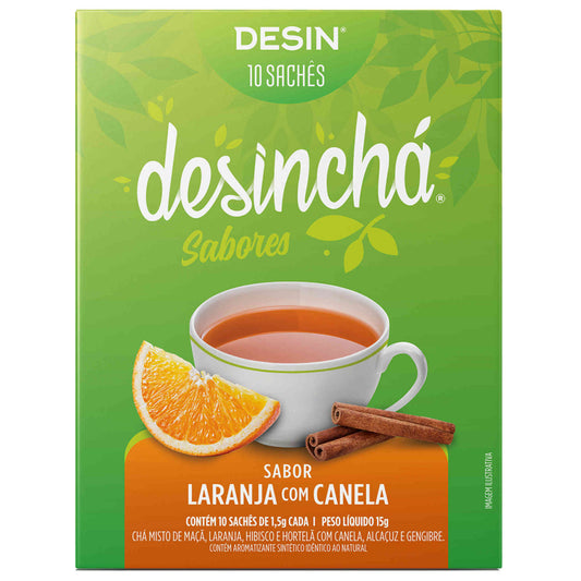 Desinchá Chá Sabor a Laranja e Canela 10 saquetas