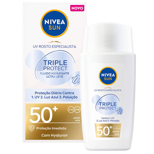 Nivea Sun Protetor Solar Fluído para Rosto FPS 50+ 40 ml