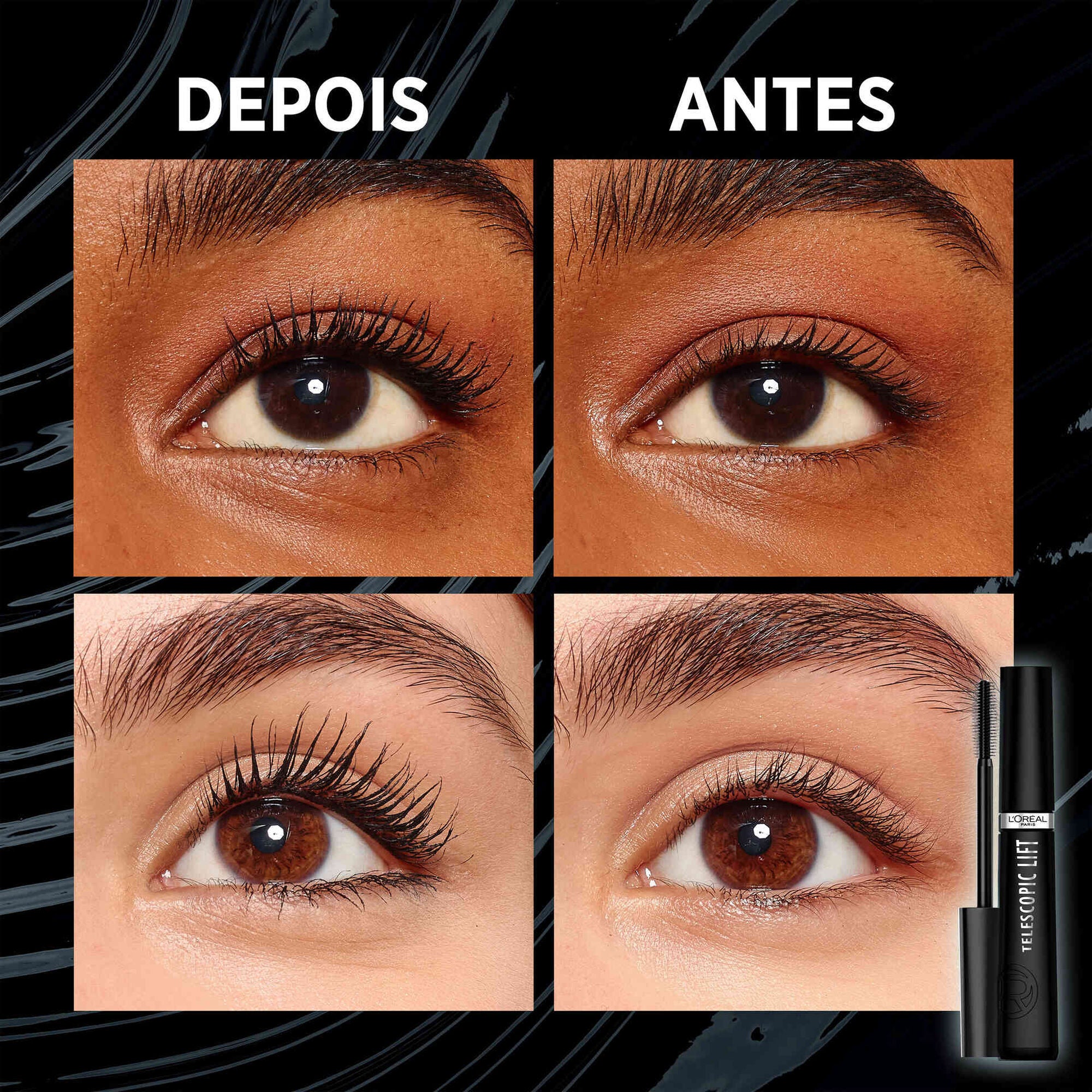 L'Oréal Paris Telescopic Lift Máscara Black 9,9 ml