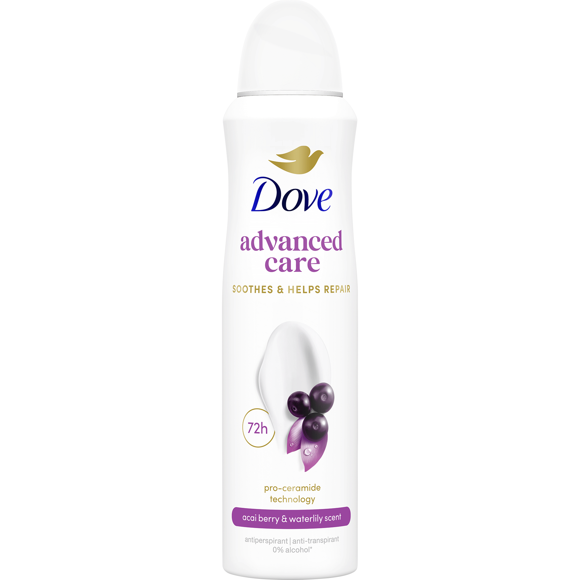 Desodorizante Spray Dove Advanced Care Açaí & Waterlily 90 g 150 ml