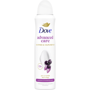 Desodorizante Spray Dove Advanced Care Açaí & Waterlily 90 g 150 ml