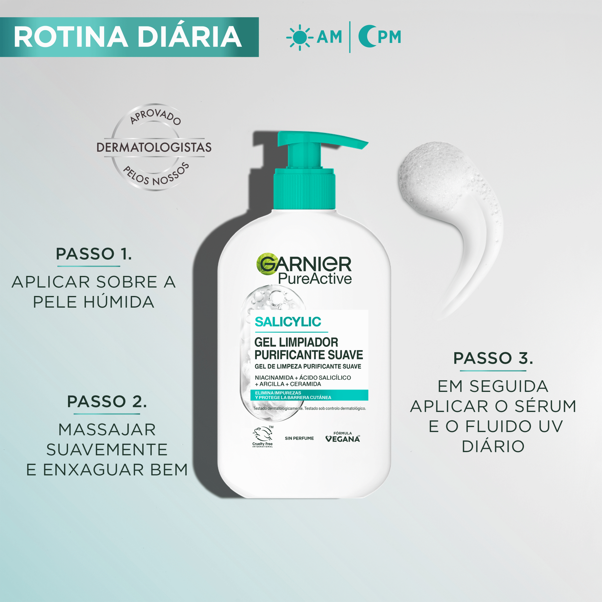 Garnier Skin Active Pure Gel de Limpeza Hidratante 250 ml