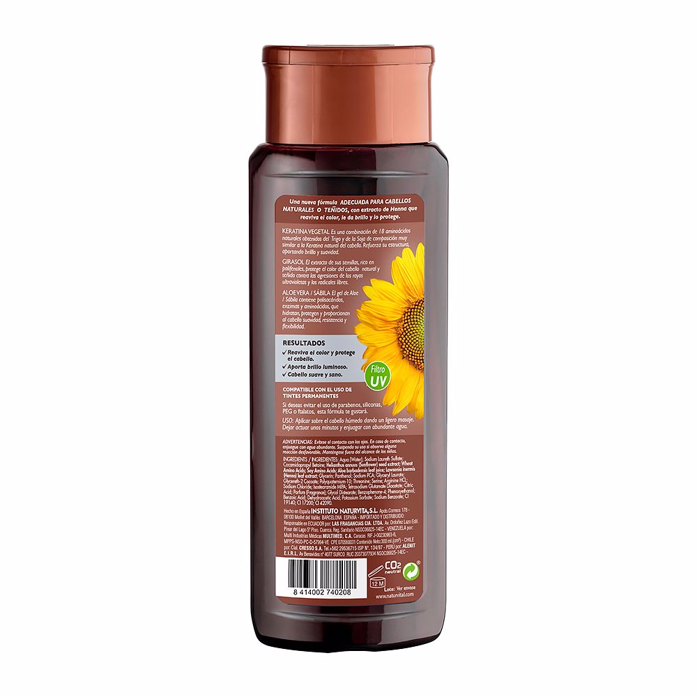 Natur Vital Shampoo cor marrom 300 ml