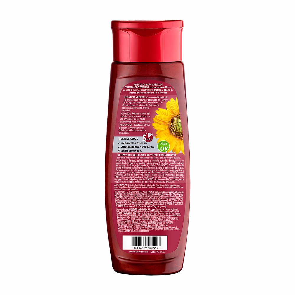 Natur Vital Máscara colorsafe #mogno 300 ml