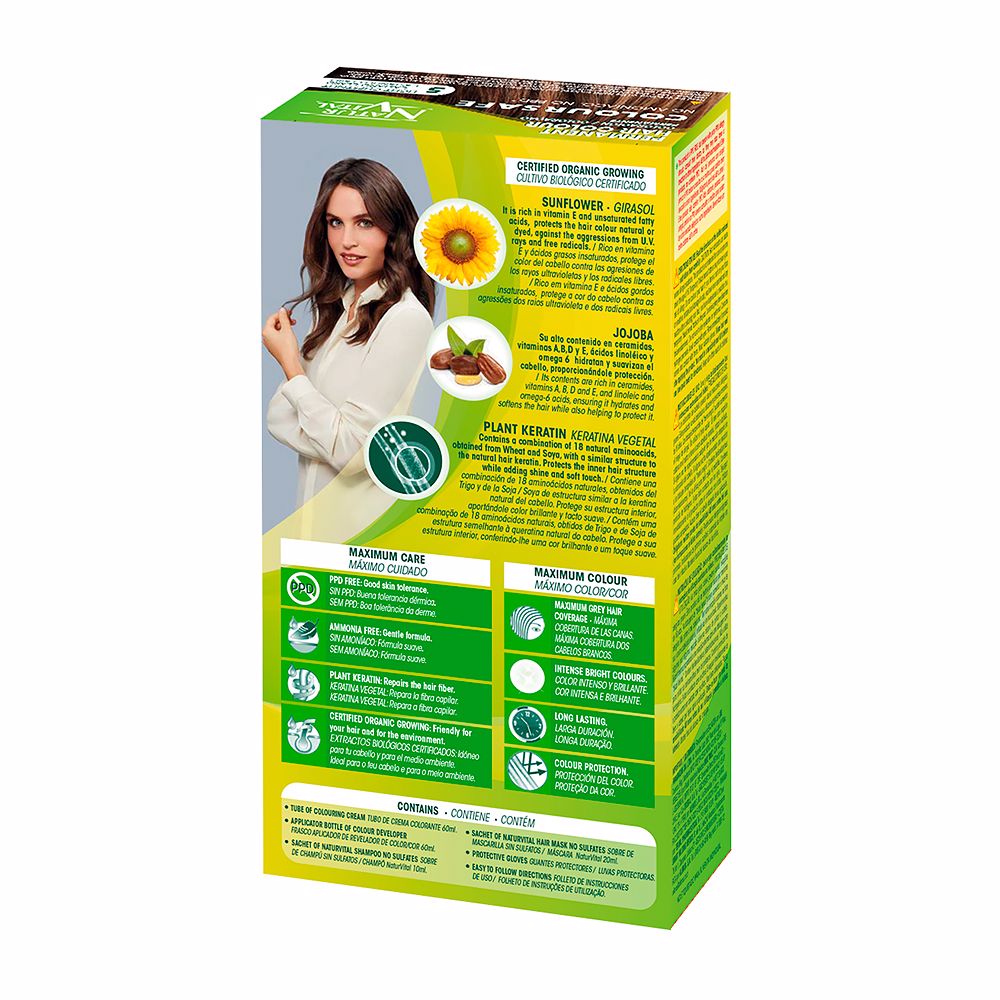 Natur Vital Coloursafe tintura de cabelo permanente #5-castanho claro