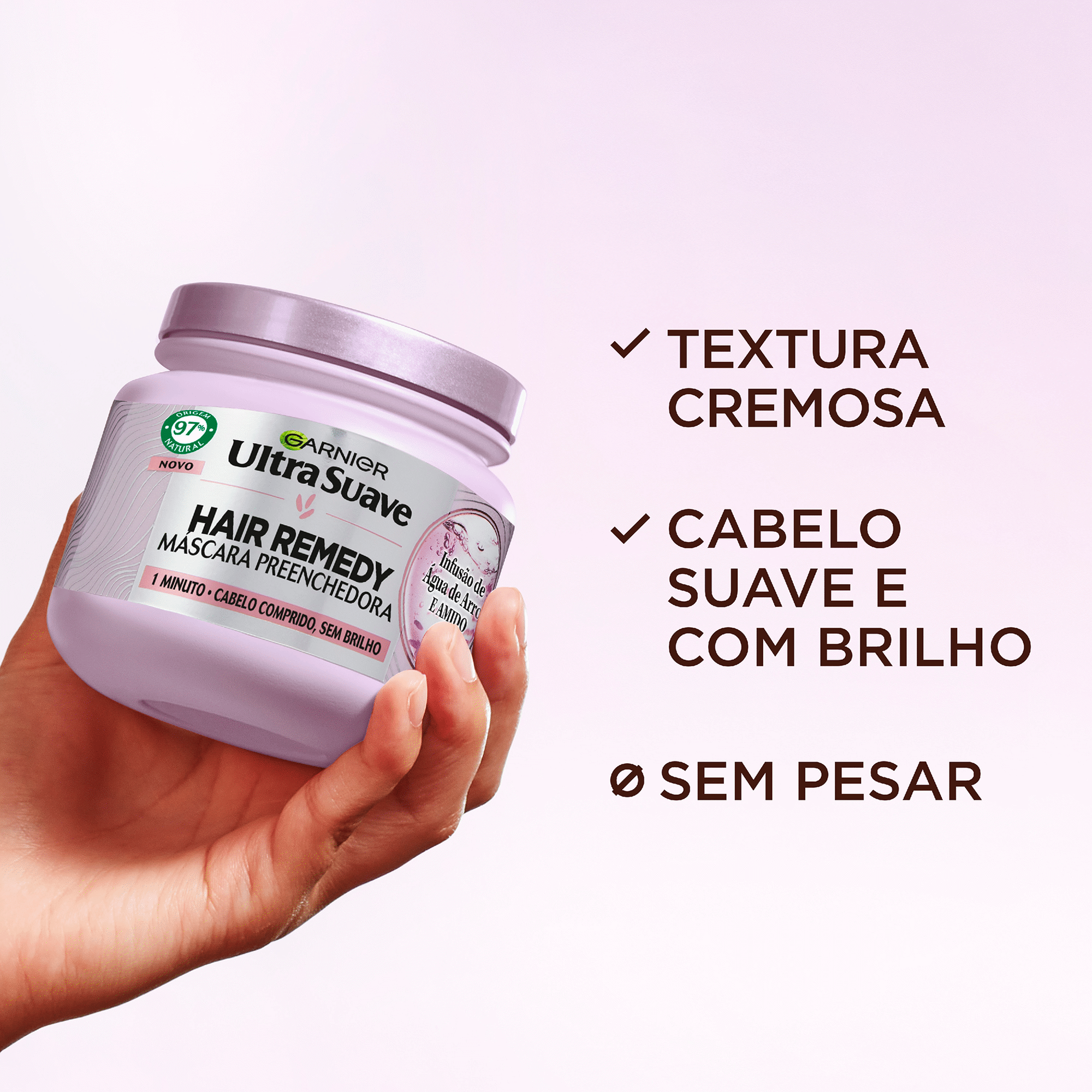 Garnier Ultra Suave Água de Arroz Máscara 340 ml