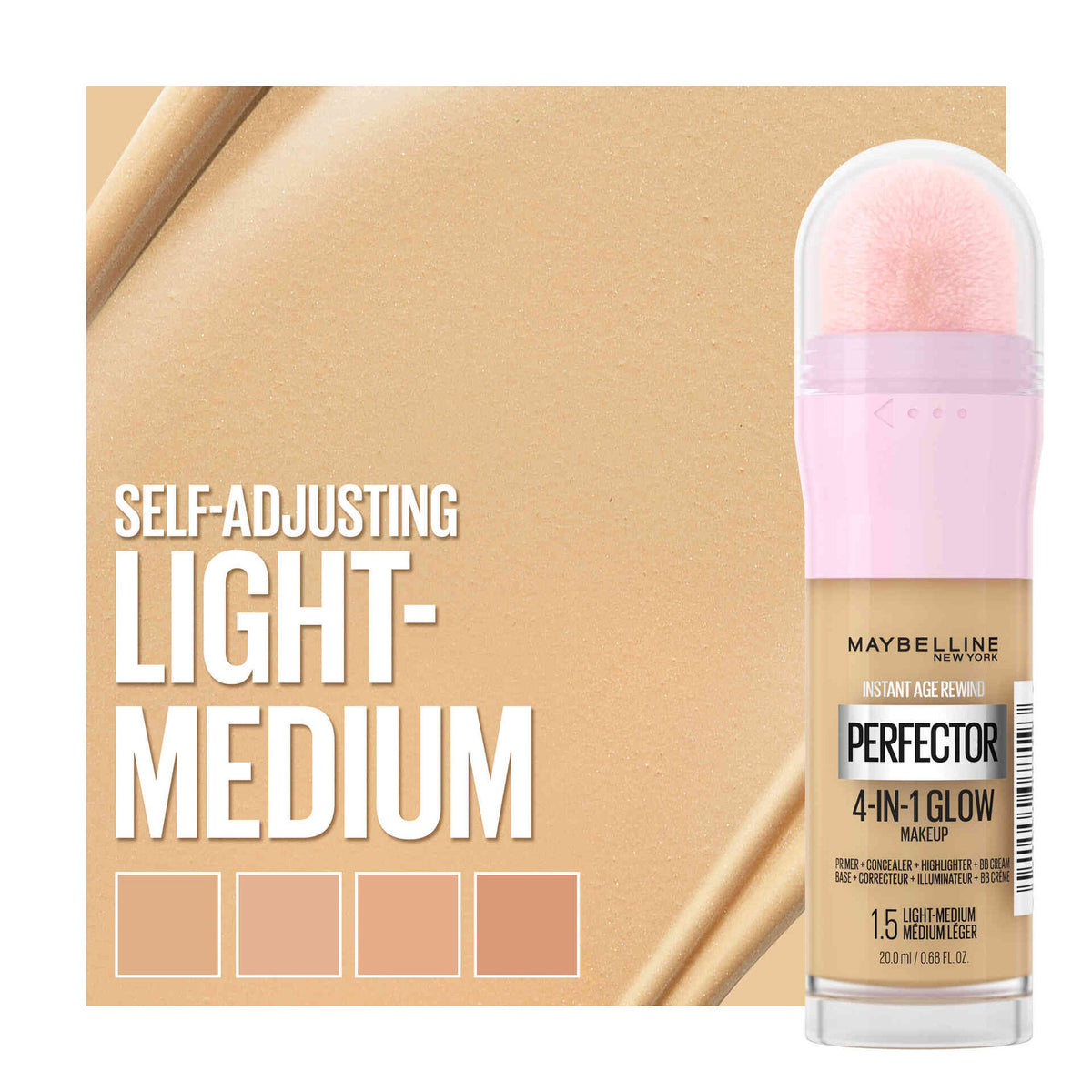Maybelline New York Instant Perfect Glow 4 em 1 Light Medium 20 ml