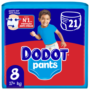Dodot Pants Azul Fraldas T8 mais de 17 kg 21 un