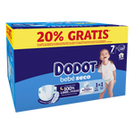 Dodot Bebé Seco Fraldas Box XXL T7 mais de 15 kg 129 un