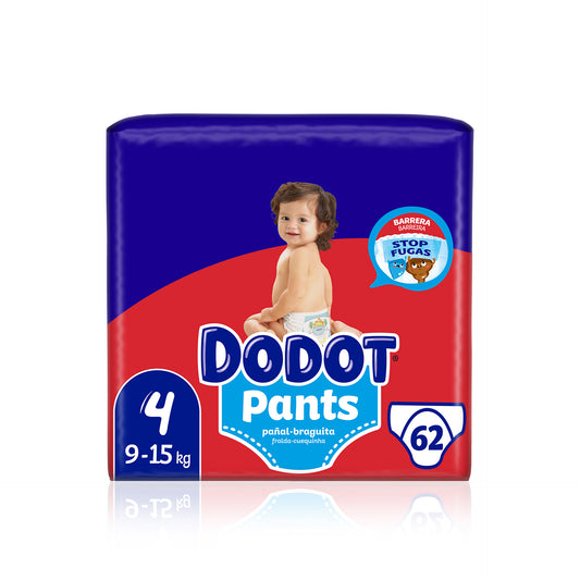Dodot Pants Azul Fraldas T4 9-15 kg 62 un
