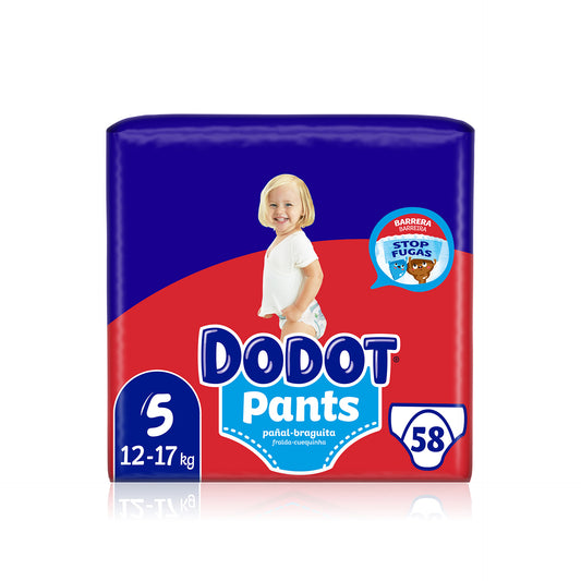 Dodot Pants Azul Fraldas T5 12-17 kg 58 un