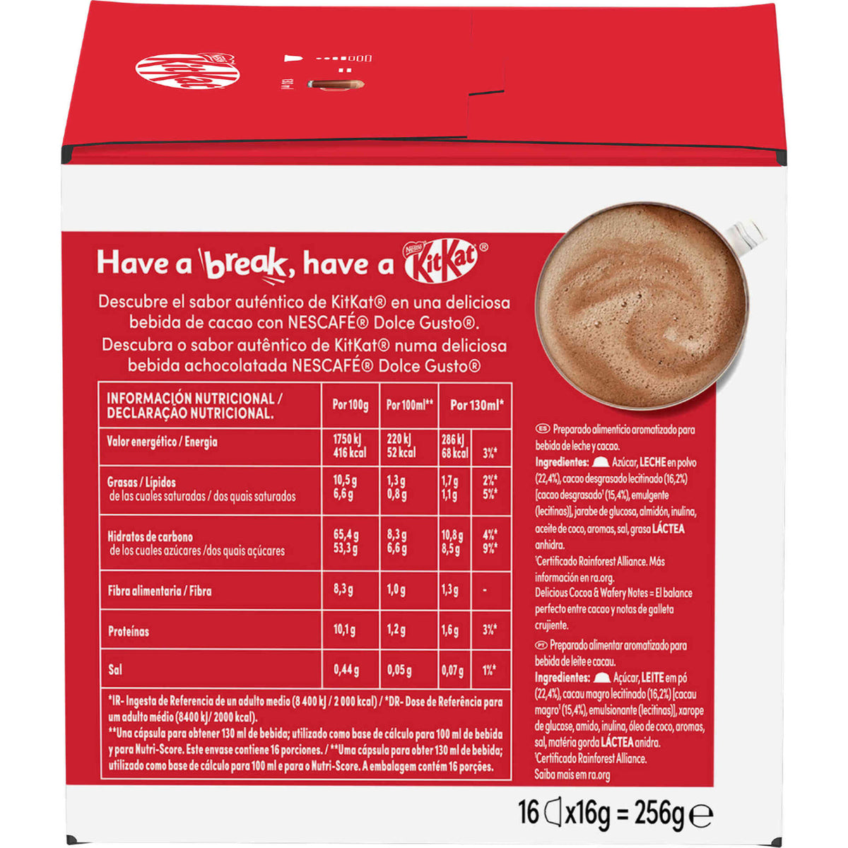 Nescafé Dolce Gusto KitKat Achocolatado 16 un