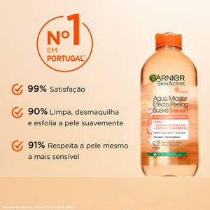 Garnier Skin Active Água Micelar Efeito Peeling 400 ml