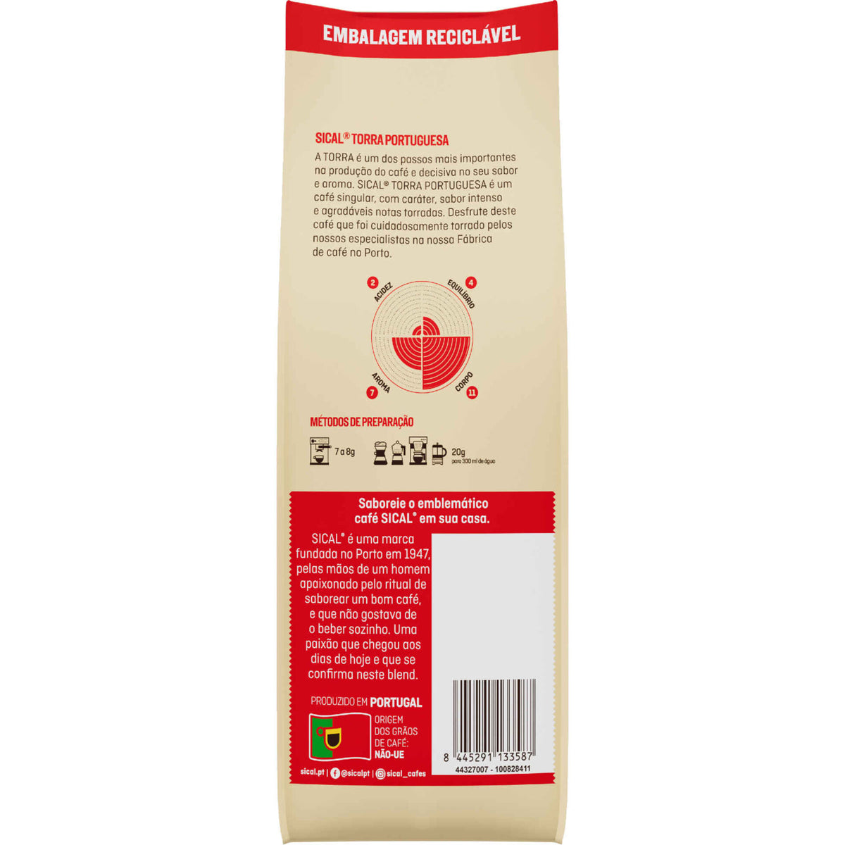 Sical Café Moído Torra Portuguesa Intensidade 12 220 g