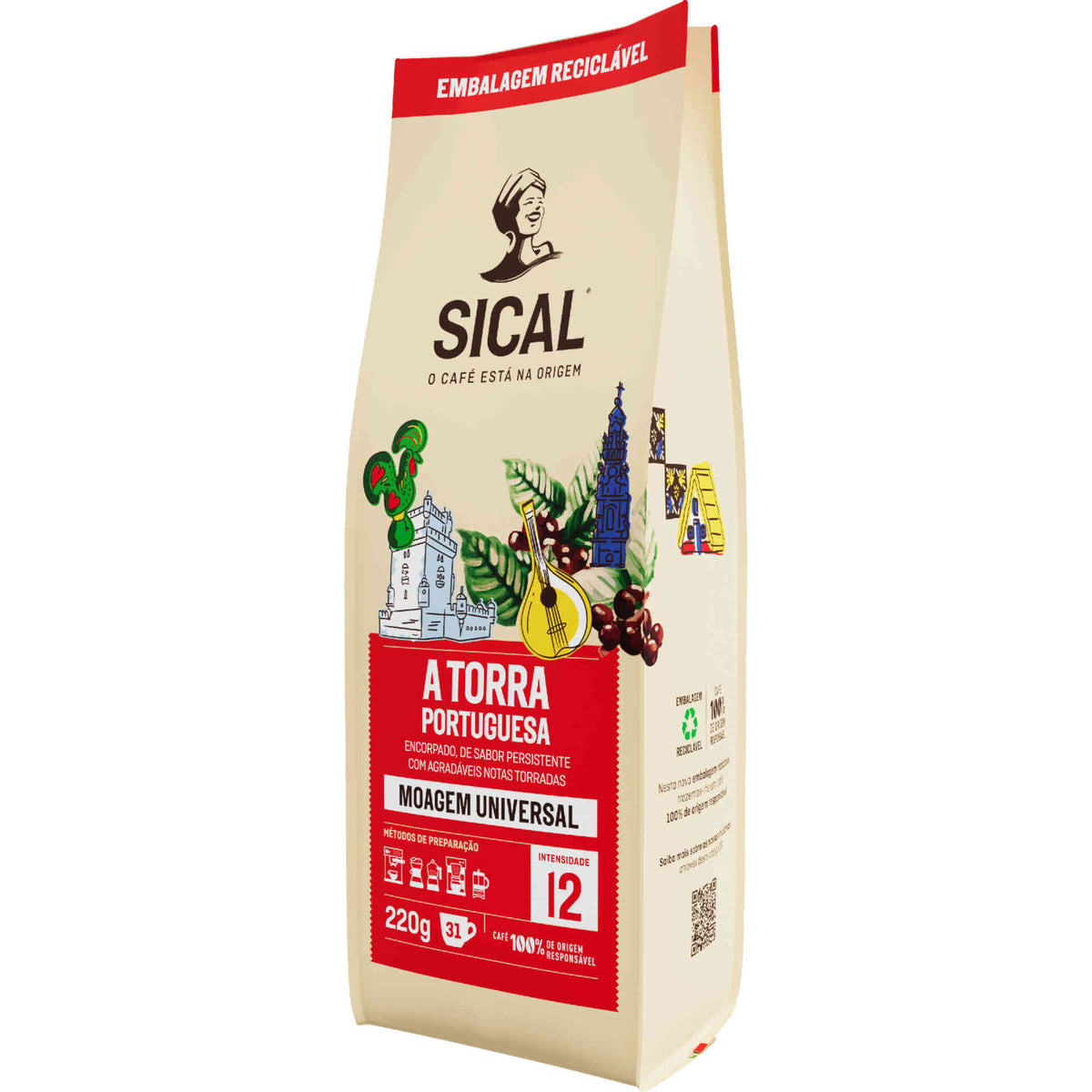 Sical Café Moído Torra Portuguesa Intensidade 12 220 g