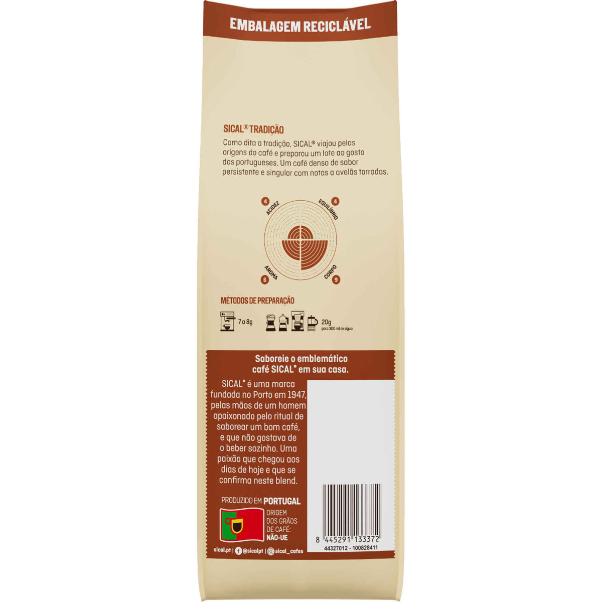 Sical Tradição Café Moído Moagem Universal Int 11 220 g