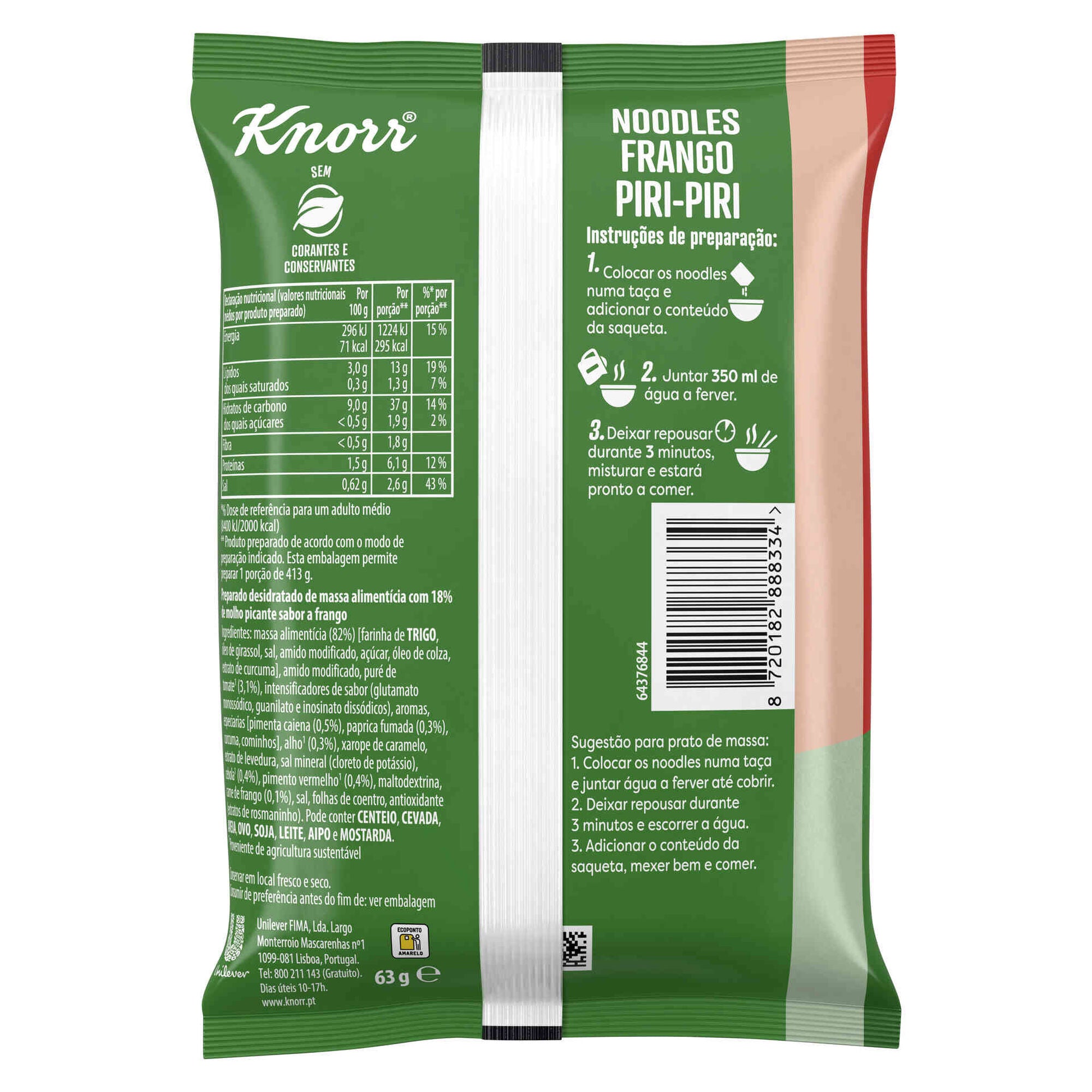 Noodles Knorr Frango Piri-Piri 63 g