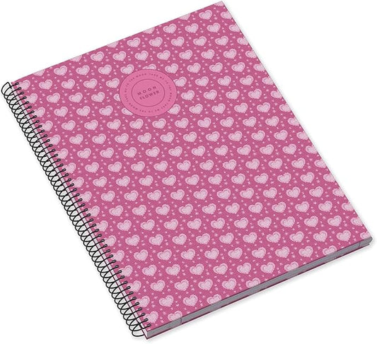 Ambar Caderno Espiral Capa Dura A4 80f 100g Teen Moonflower Quadriculado