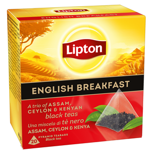 Chá Preto English Breakfast Lipton Saquetas Pirâmide 34 g 20 un