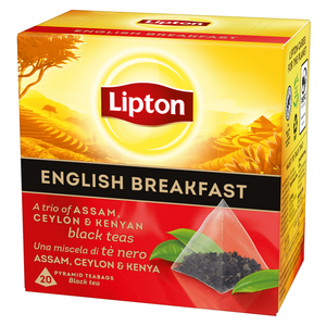 Chá Preto English Breakfast Lipton Saquetas Pirâmide 34 g 20 un