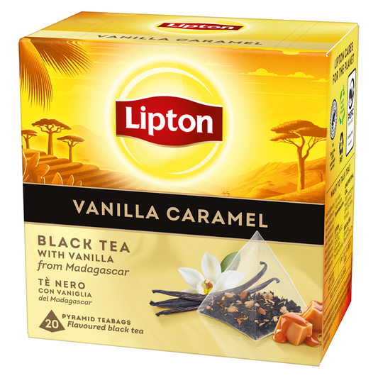 Chá Preto Lipton Baunilha de Madagáscar e Caramelo 34 g 20 un