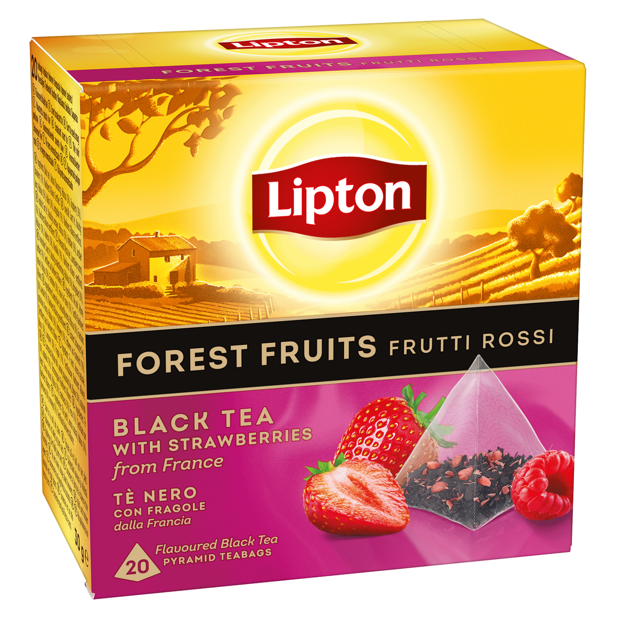 Chá Preto e Frutos Silvestres Lipton Pyramid 34 g 20 un
