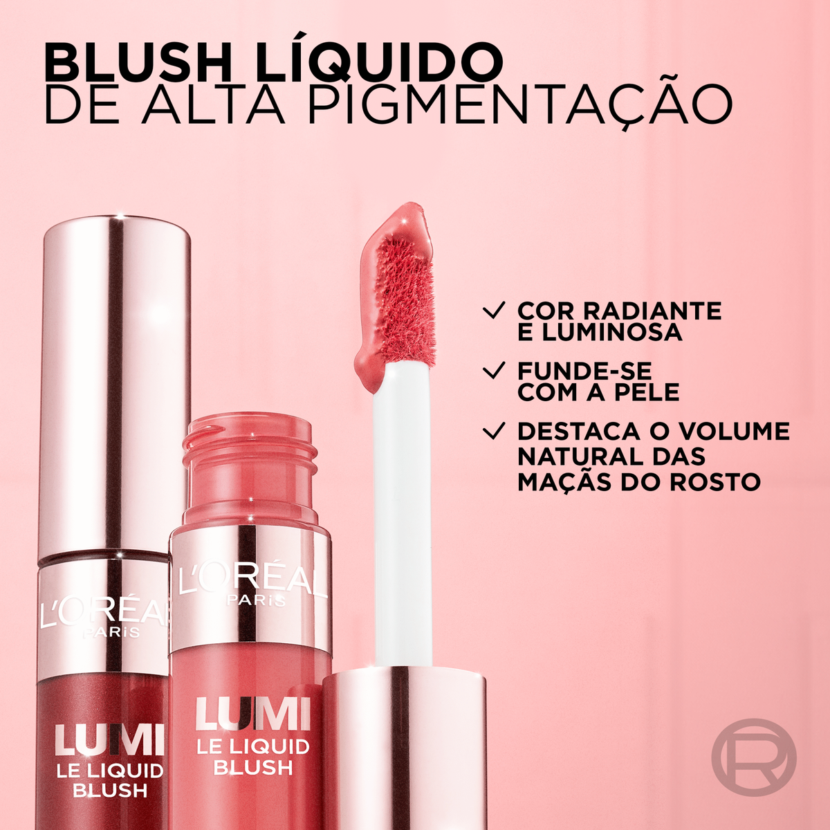 L'Oréal Paris Lumi Peach Glow Blush Líquido 32 g