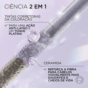 L'Oréal Paris Tratamento Matizador Cinza Platina Prateado 140 g
