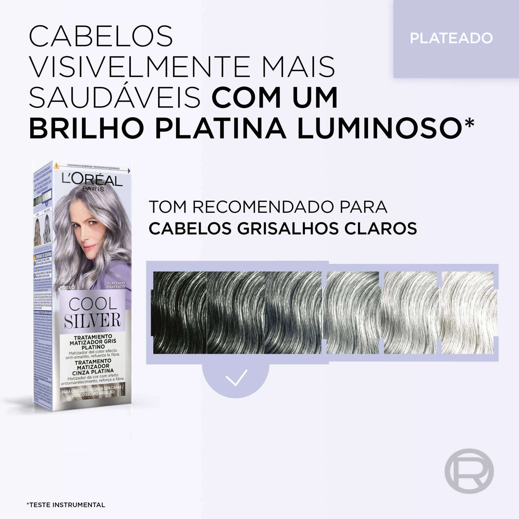 L'Oréal Paris Tratamento Matizador Cinza Platina Prateado 140 g