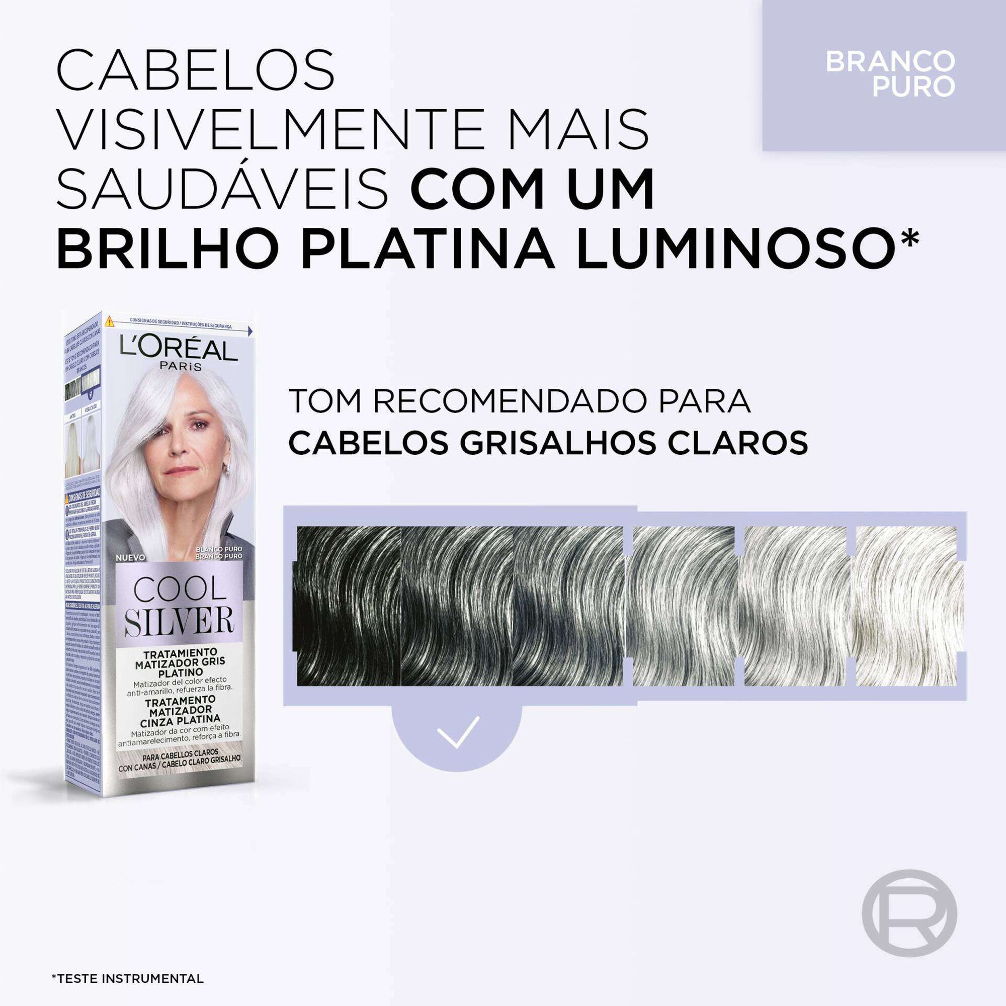 L'Oréal Paris Matizador Cinza Platina Branco Puro 140 g