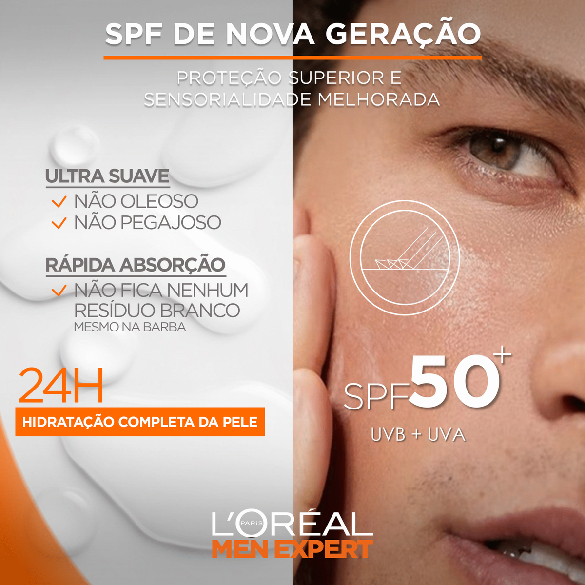 L'Oréal Paris Men Expert Hydra Energetic Fluído FPS 50+ ml