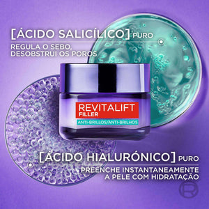L'Oréal Paris Revitalift Filler Creme Anti-Brilhos 50 ml