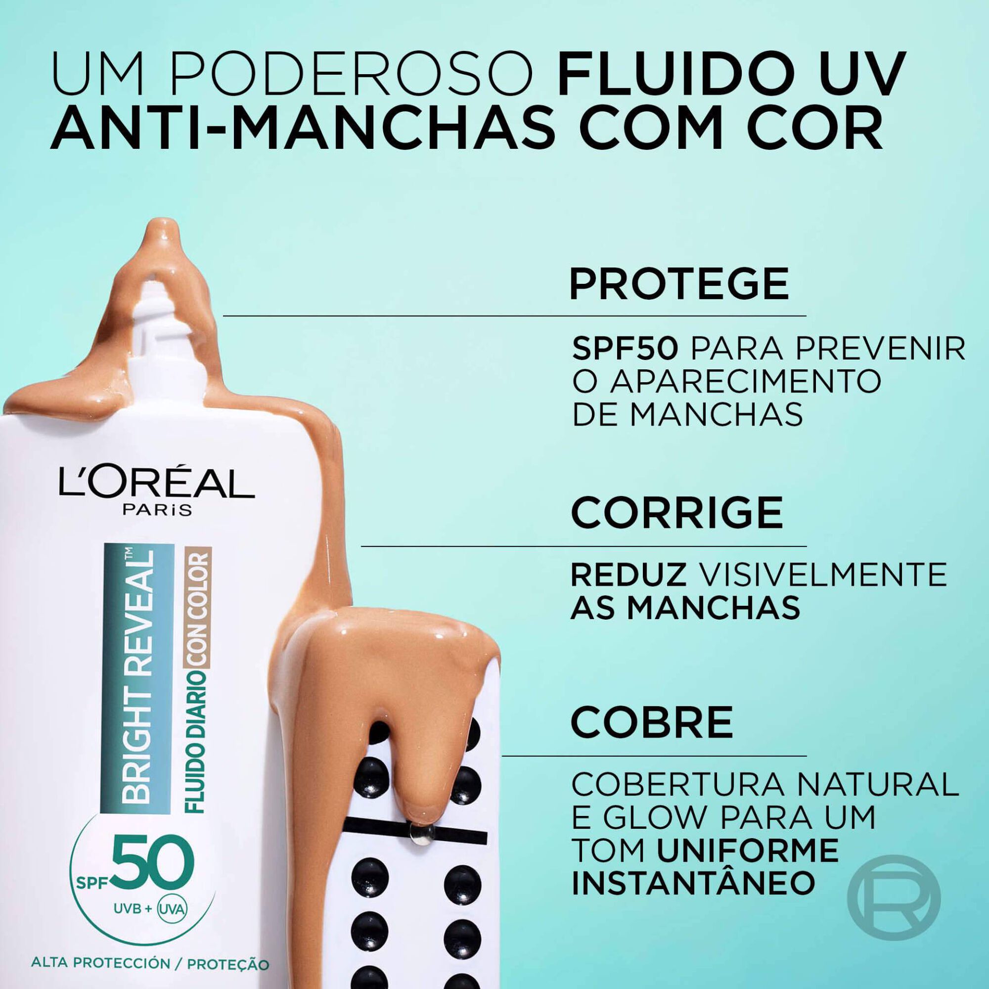 L'Oréal Paris Bright Reveal Fluído Médio FPS50 50 ml