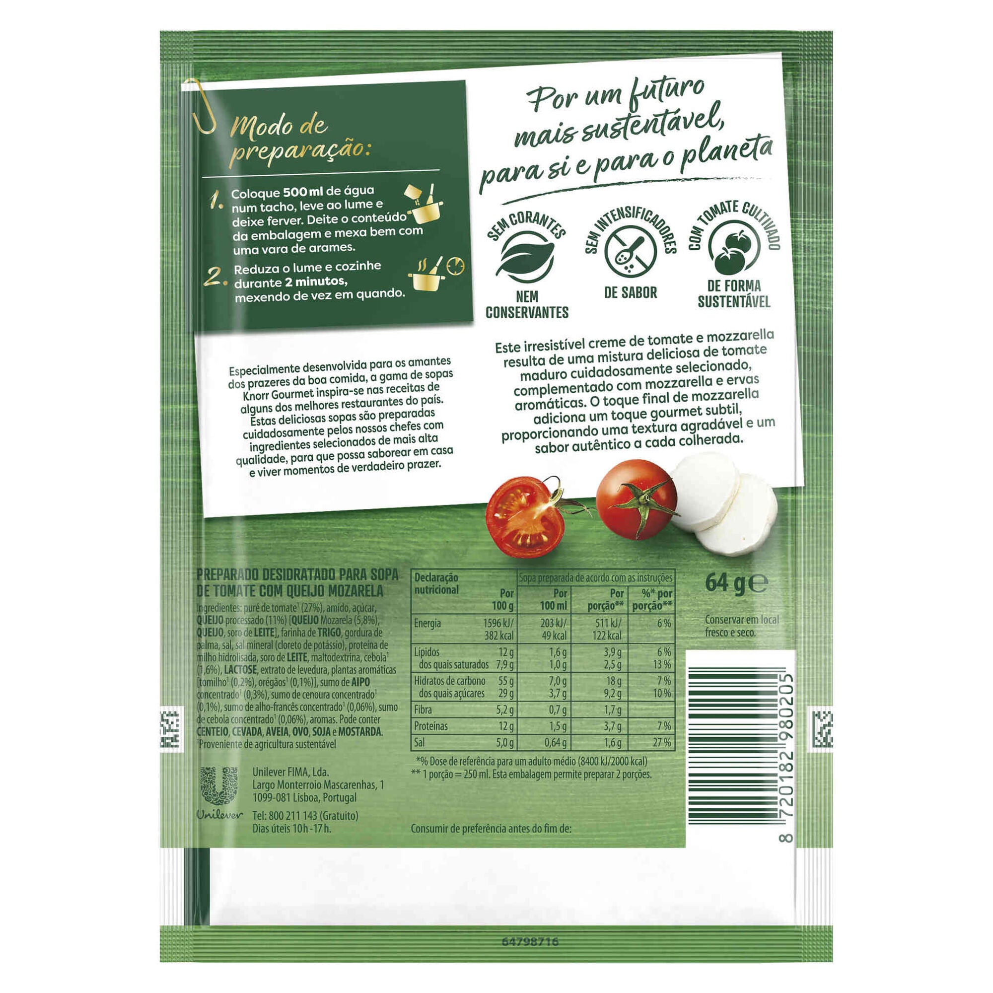 Sopa de Tomate com Mozzarella Gourmet Knorr 64 g