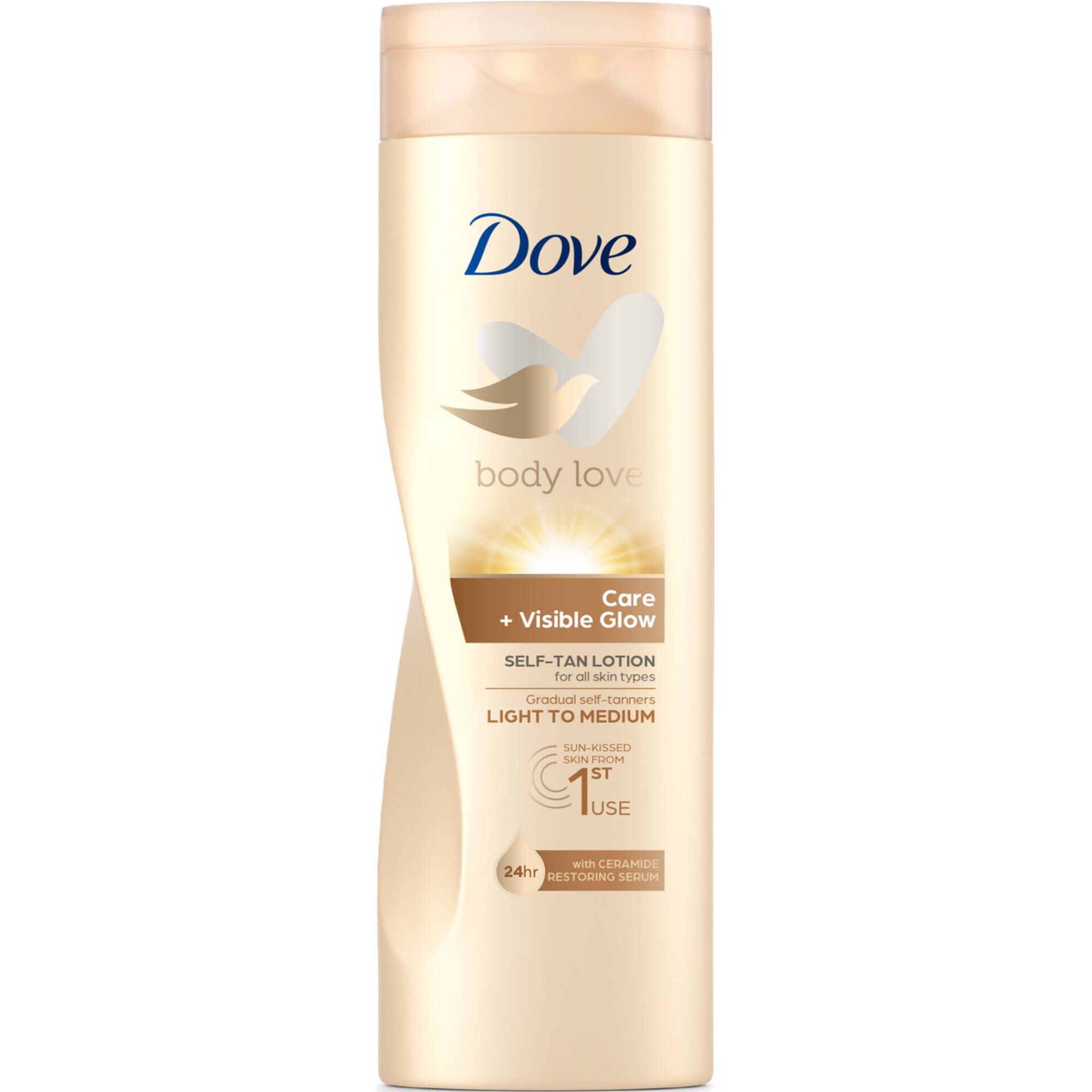 Loção Corporal Autobronzeadora Dove Care + Visible Glow Fair 416 g 400 ml